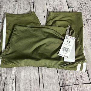 Adidas Aeroready Women's Athletic High Waist Green Yoga Shorts Size XS NWT